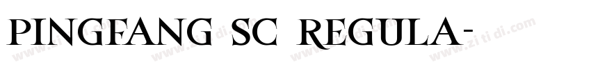 pingfang sc regula字体转换